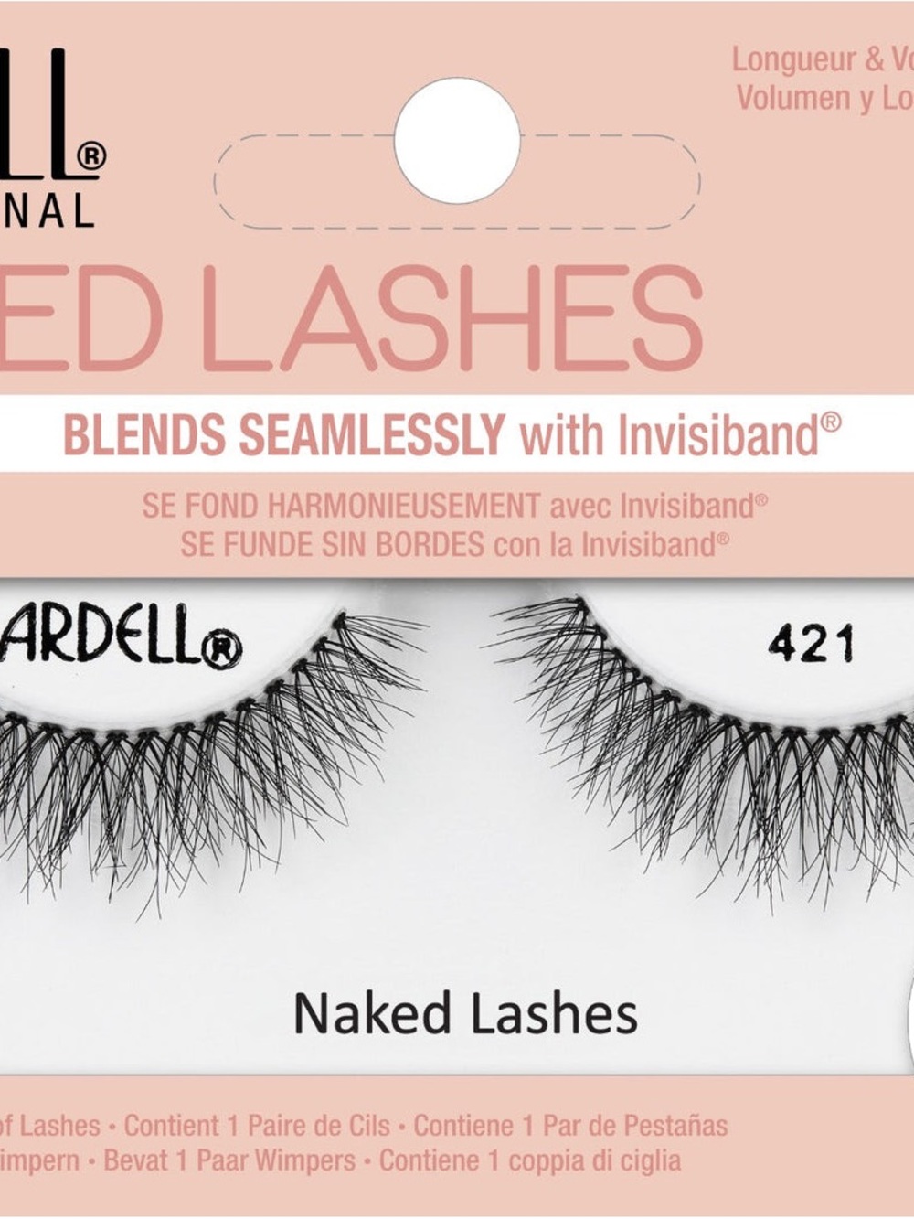 Ardell Naked Lashes 421 - Black Wispy Strip Lashes ****4 packs****